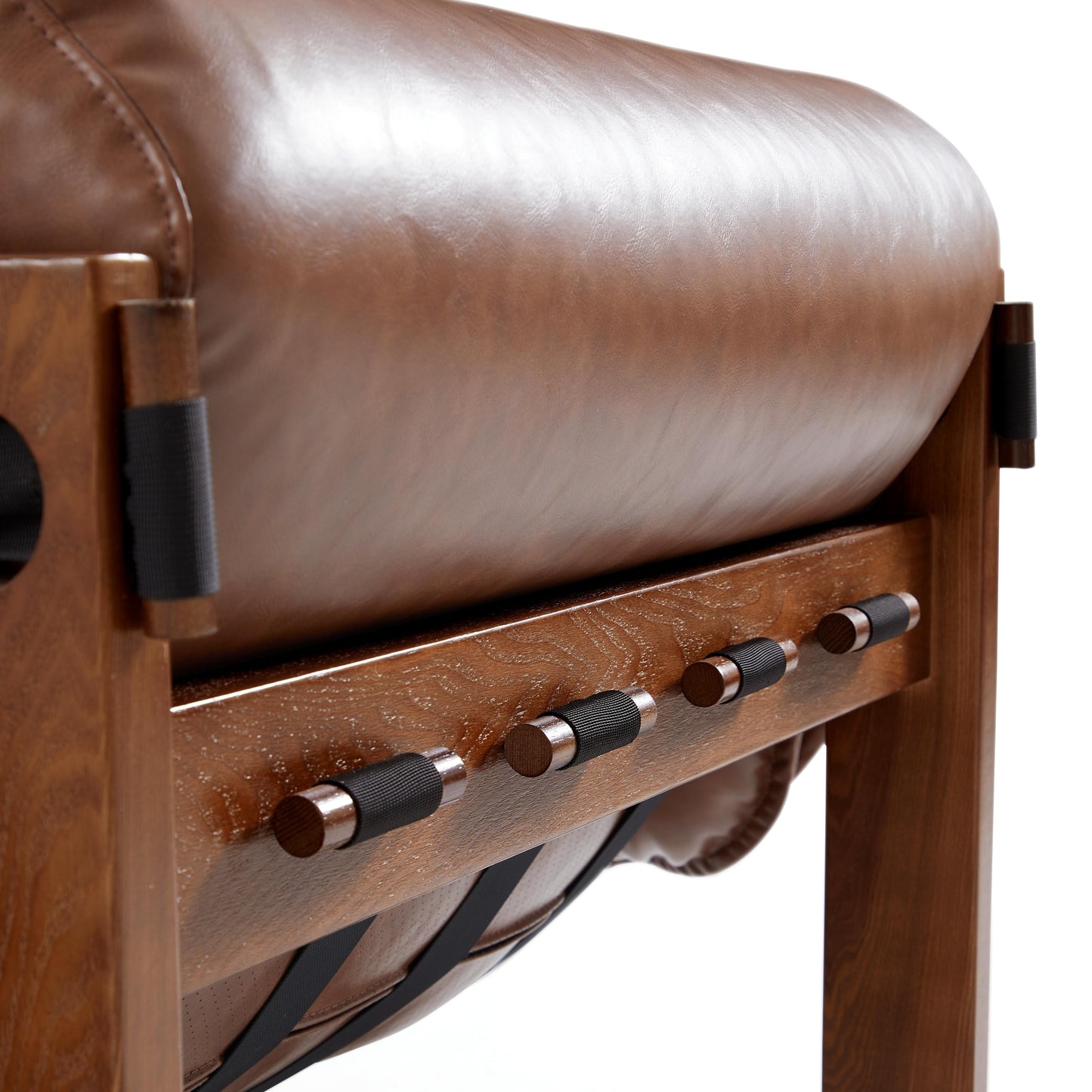 Retro Modern Leather Lounge Chair-Brown