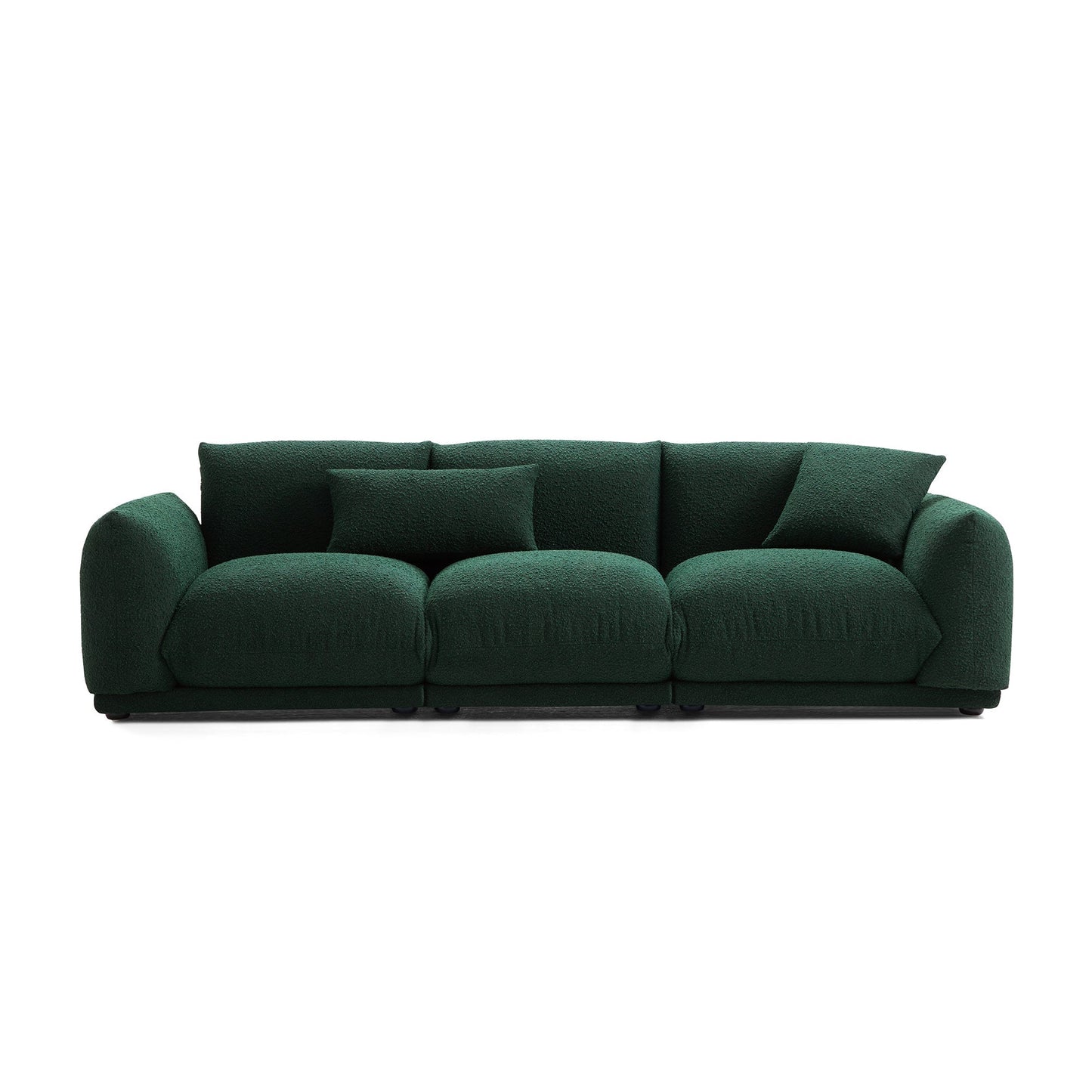 Verdant Lounge Green Boucle Sofa-Green
