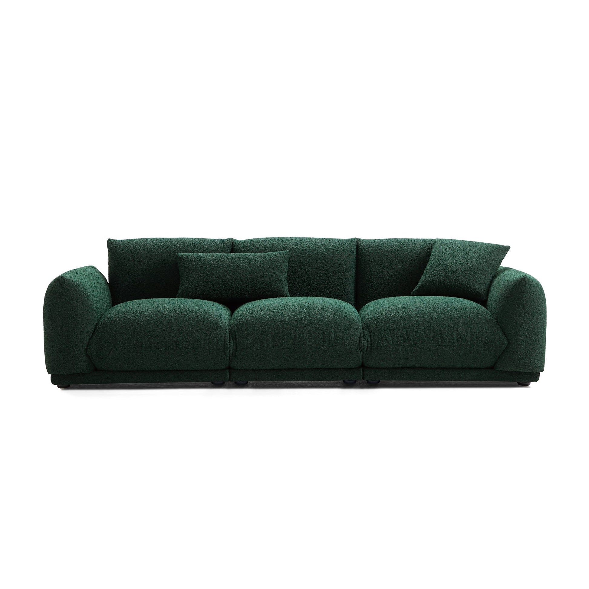 Verdant Lounge Green Boucle Sofa-Green