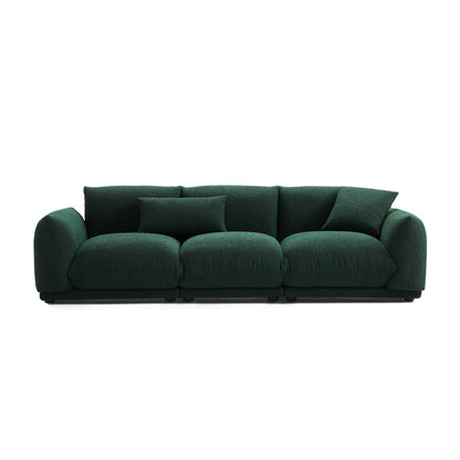 Verdant Lounge Green Boucle Sofa-Green