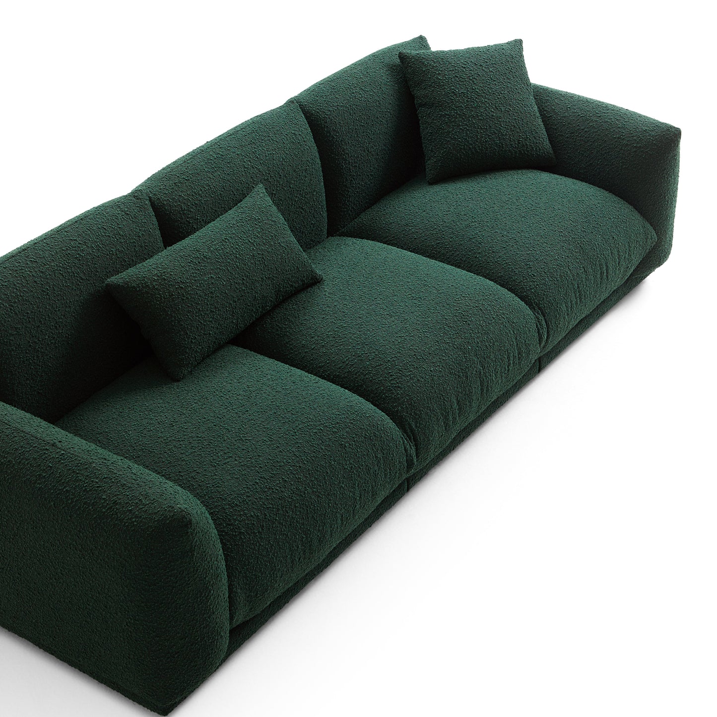 Verdant Lounge Green Boucle Sofa-Green