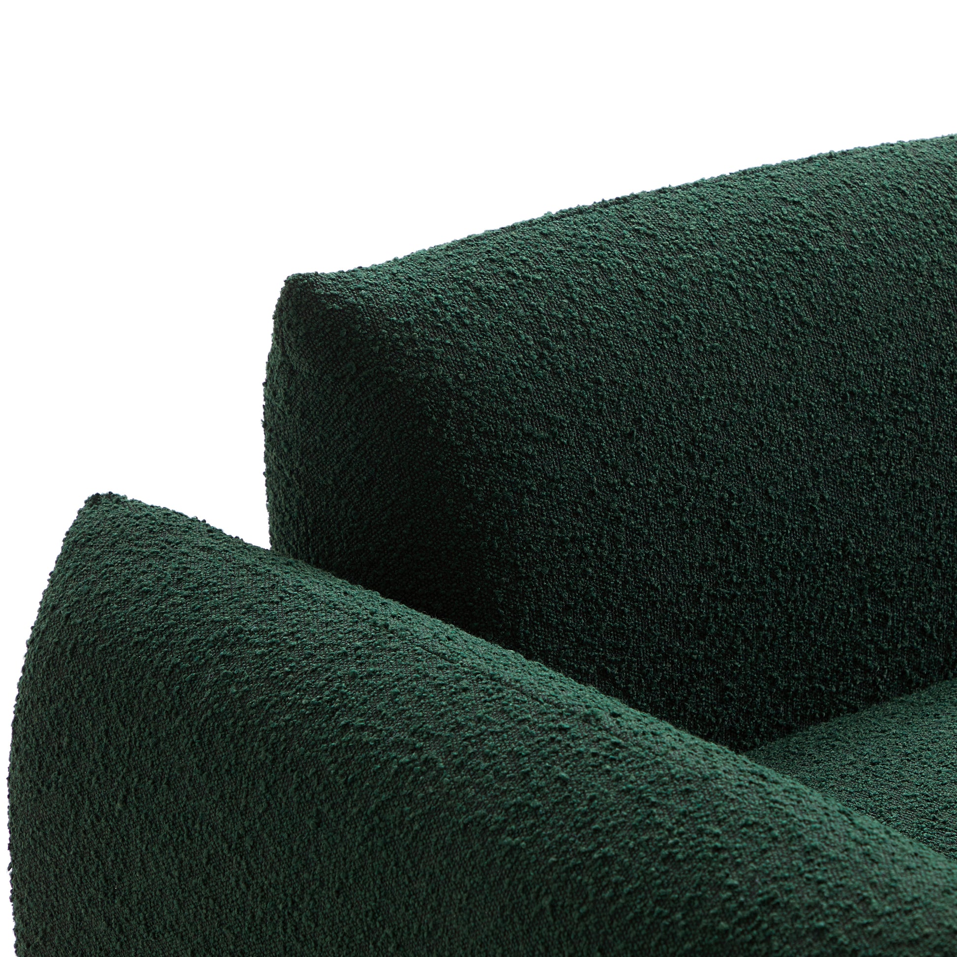 Verdant Lounge Green Boucle Armchair-Green