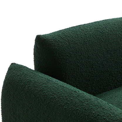 Verdant Lounge Green Boucle Armchair-Green