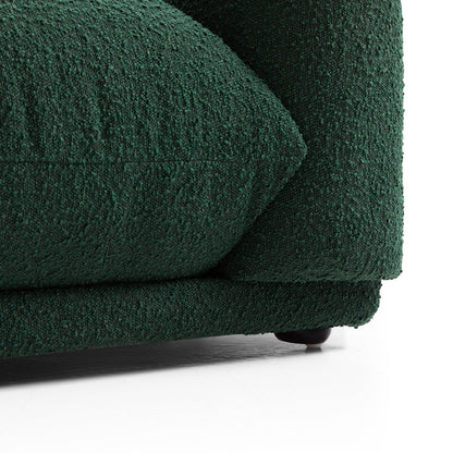 Verdant Lounge Green Boucle Armchair-Green
