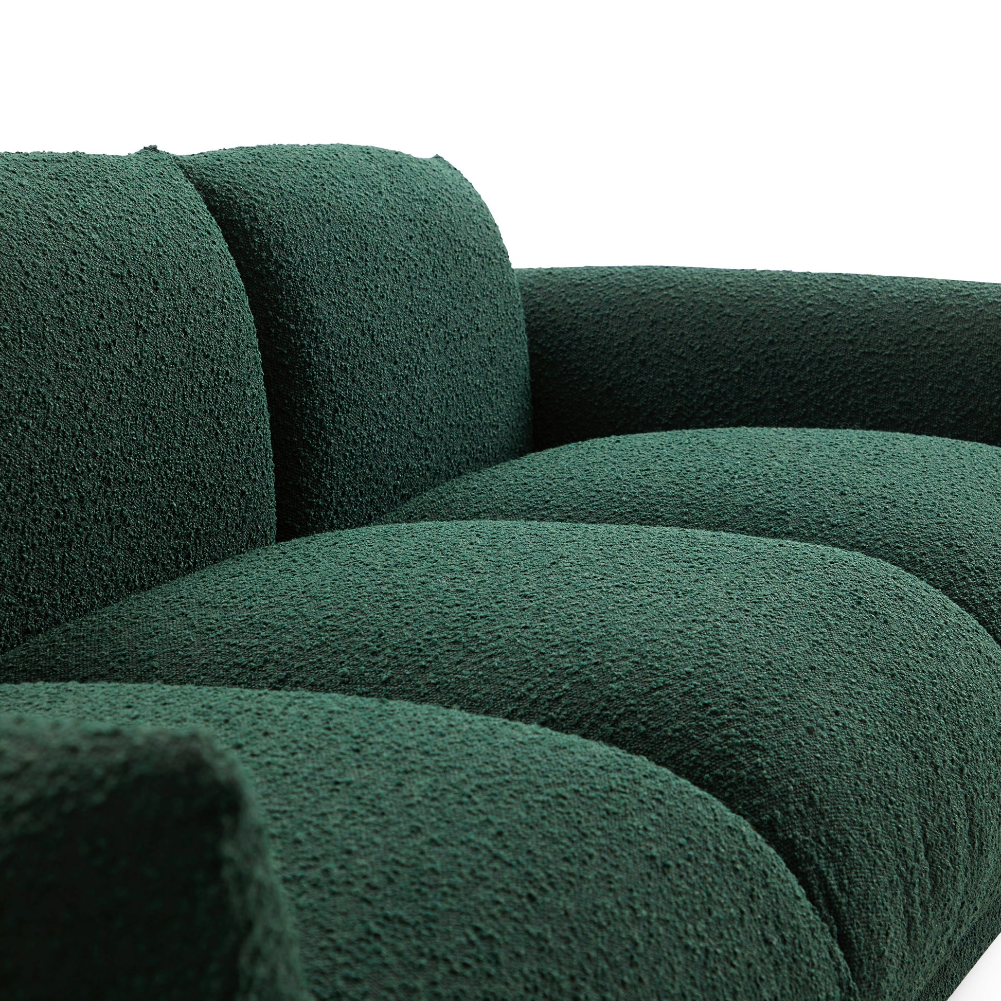 Verdant Lounge Green Boucle Sofa-Green