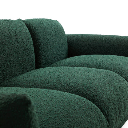 Verdant Lounge Green Boucle Sofa-Green