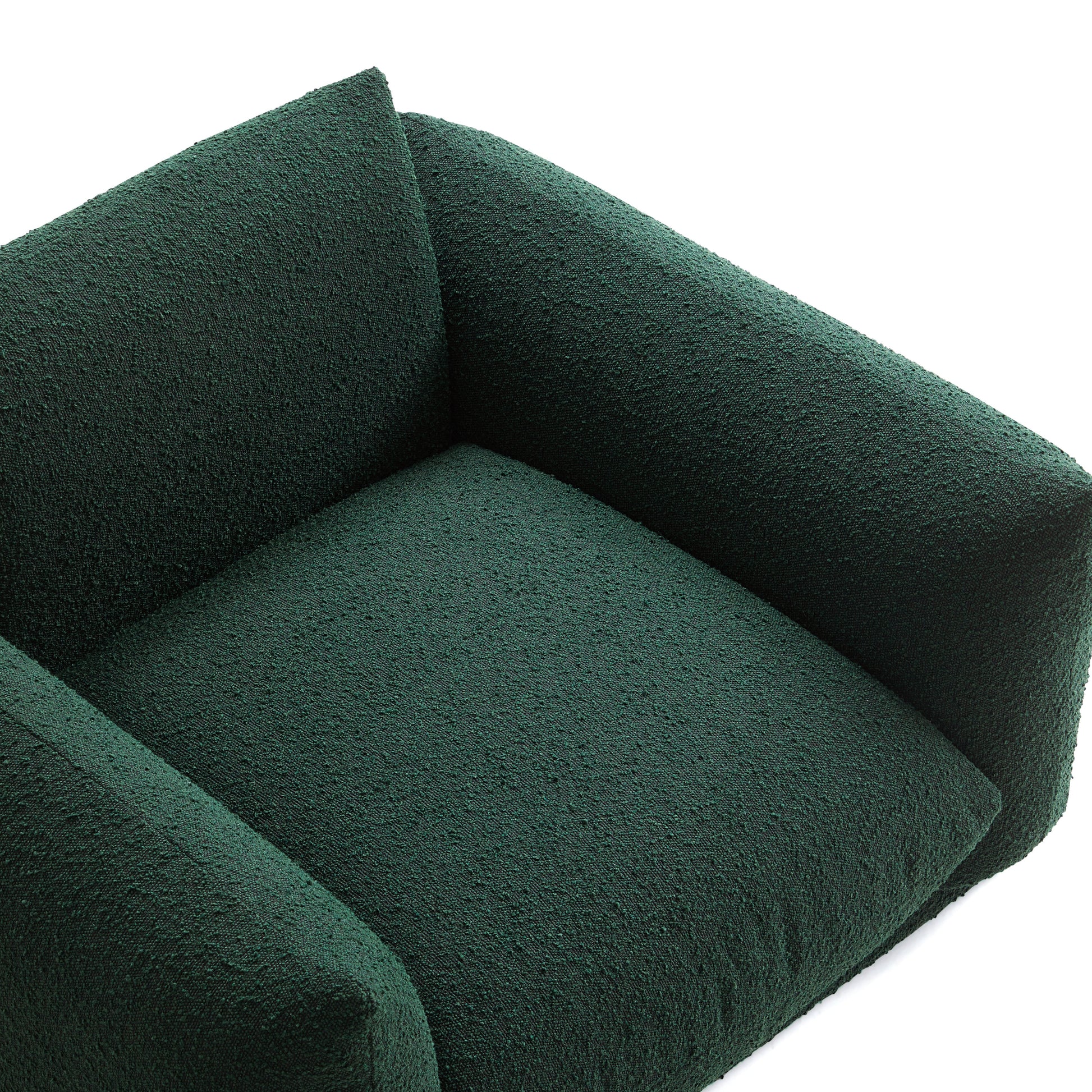 Verdant Lounge Green Boucle Armchair-Green