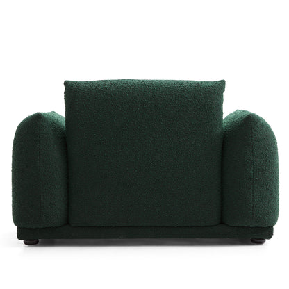 Verdant Lounge Green Boucle Armchair-Green