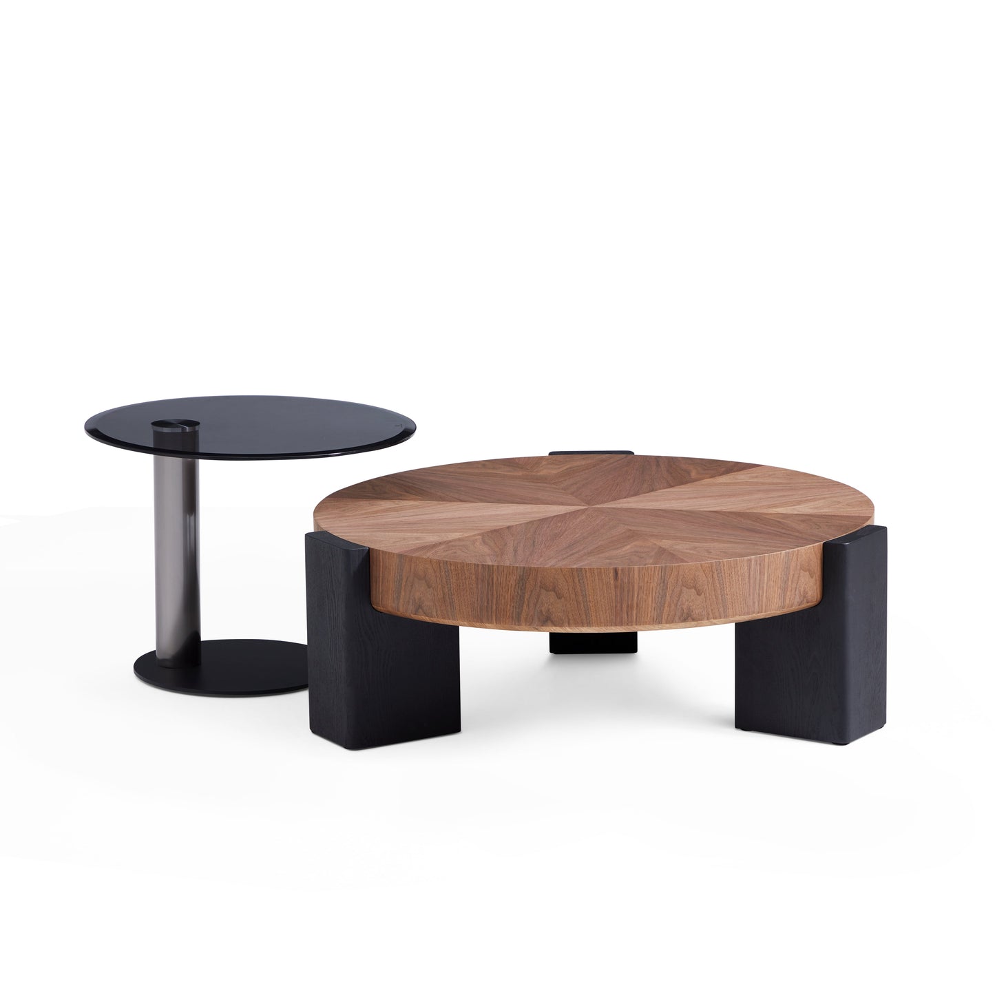 Ombre Walnut Round Coffee Table