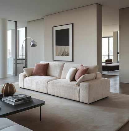 The Empress Gray Sofa-Beige