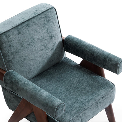 Wooster Green Chenille Velvet Accent Chair