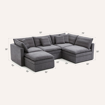 Burger Modular U-Sectional