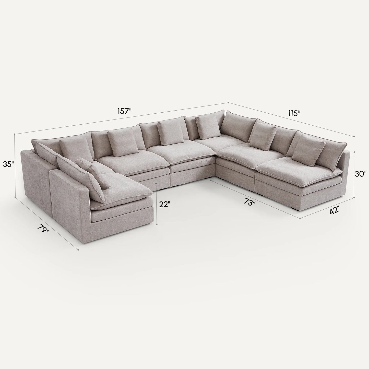 Burger Modular U-Sectional