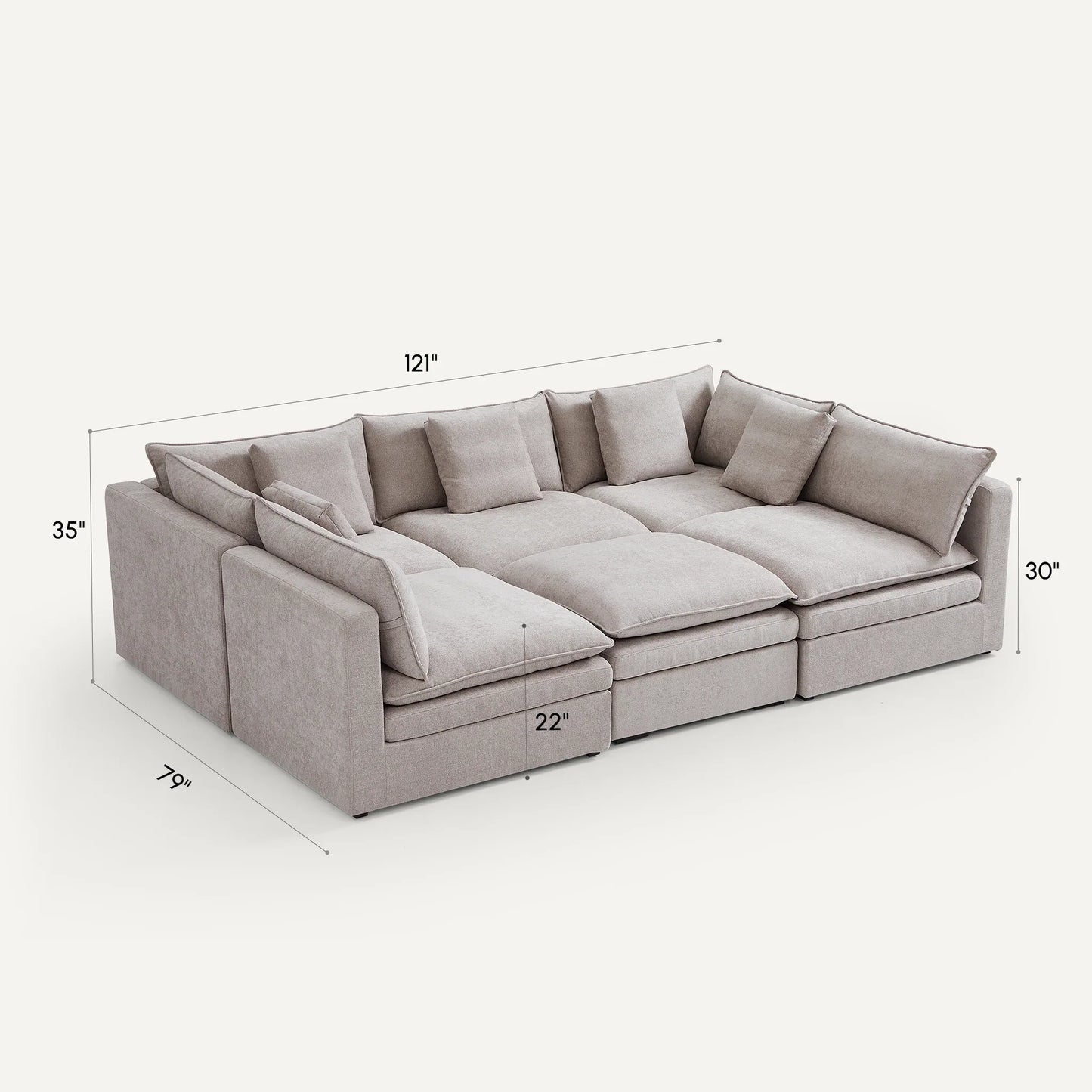 Burger Modular U-Sectional