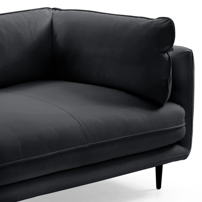 Vanilla Black Leather Sofa