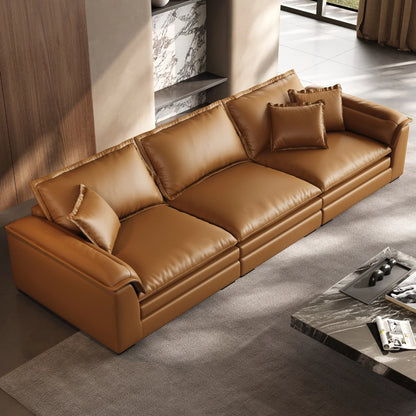 Sandwich Genuine Leather Sofa