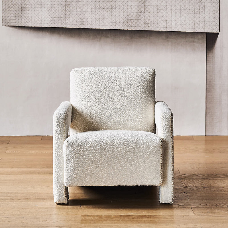 Nova Cream Boucle Utrecht Armchair-White Boucle