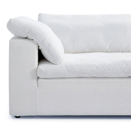 Tender Wabi Sabi Sand Sofa and Ottoman-White