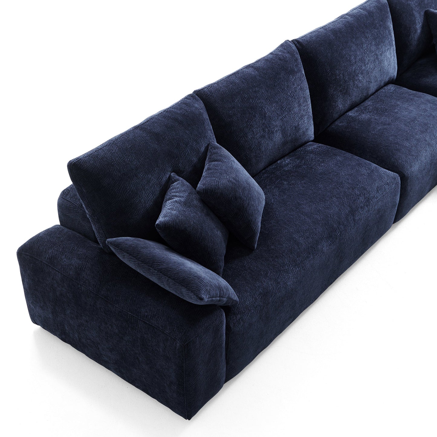 The Empress Navy Blue Sofa Set-Navy Blue