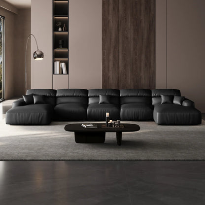 Chestnut Double Chaise Sectional