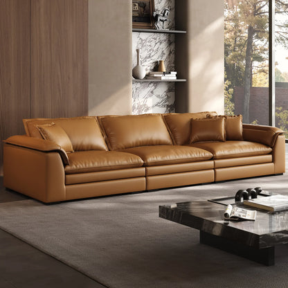 Sandwich Genuine Leather Sofa