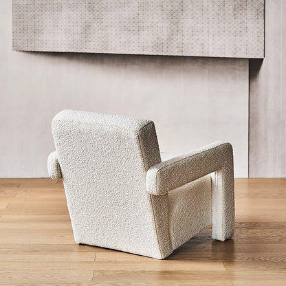 Nova Cream Boucle Utrecht Armchair-White Boucle