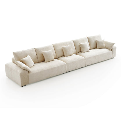 The Empress Gray Sofa-Beige-175.6″