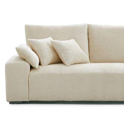 The Empress Beige Sofa and Ottoman-Beige