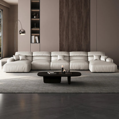 Chestnut Double Chaise Sectional