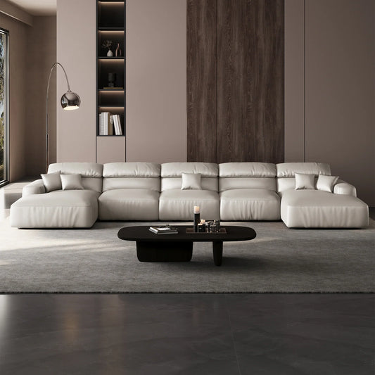 Chestnut Double Chaise Sectional