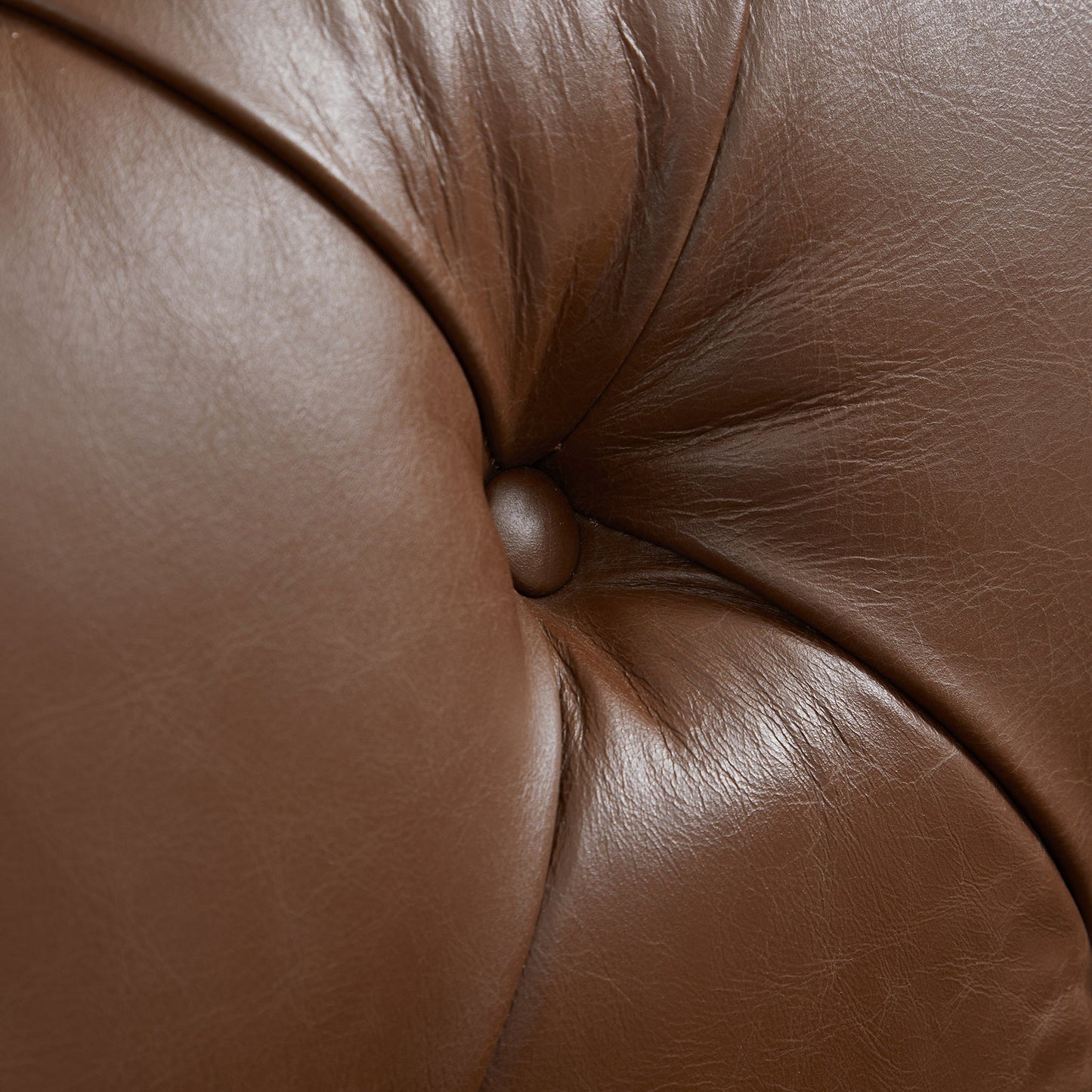 Durango Chesterfield Top Grain Leather Tufted Sofa-Brown