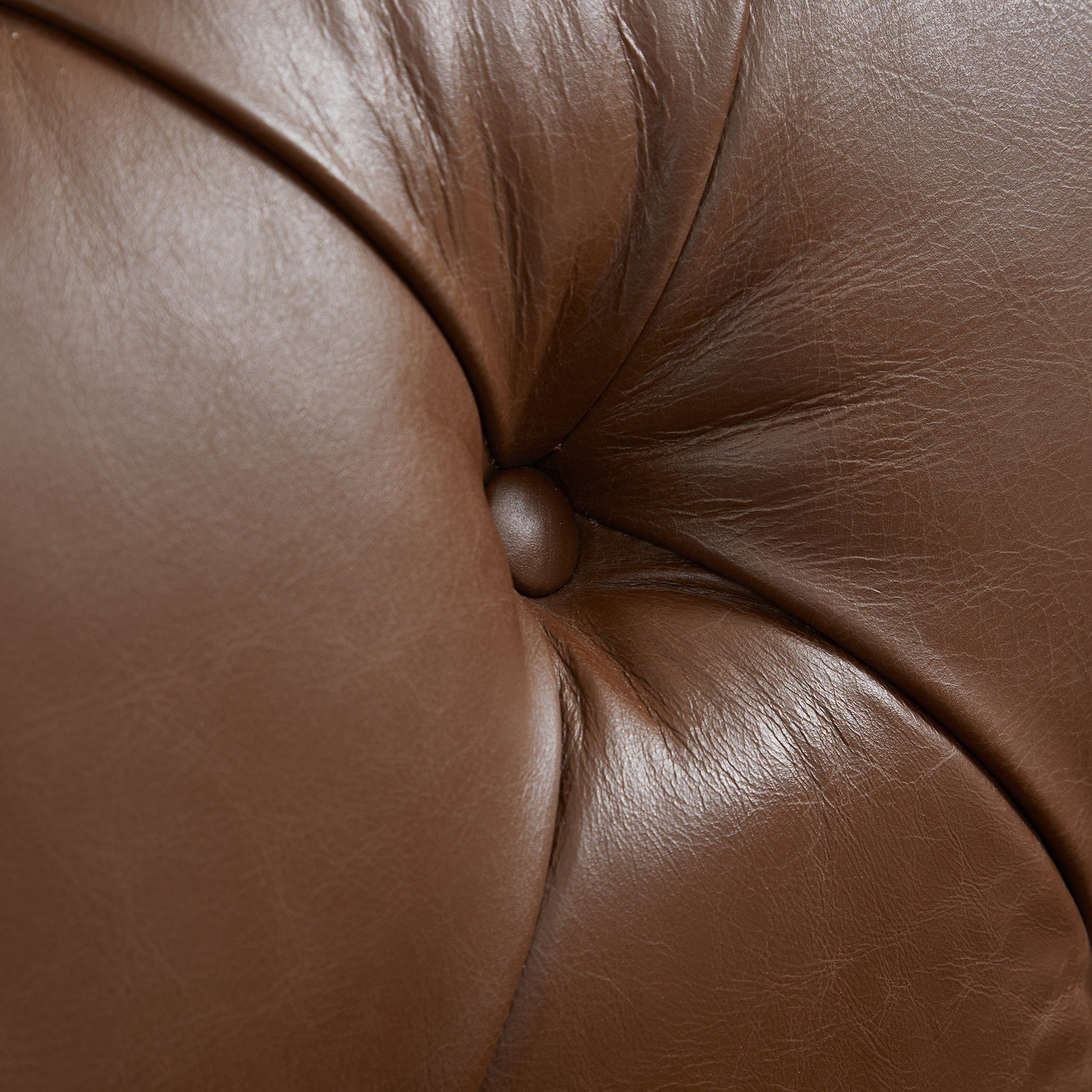 Durango Chesterfield Top Grain Leather Tufted Sofa-Brown