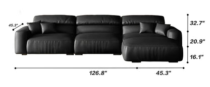 Chestnut Sofa and Ottoman