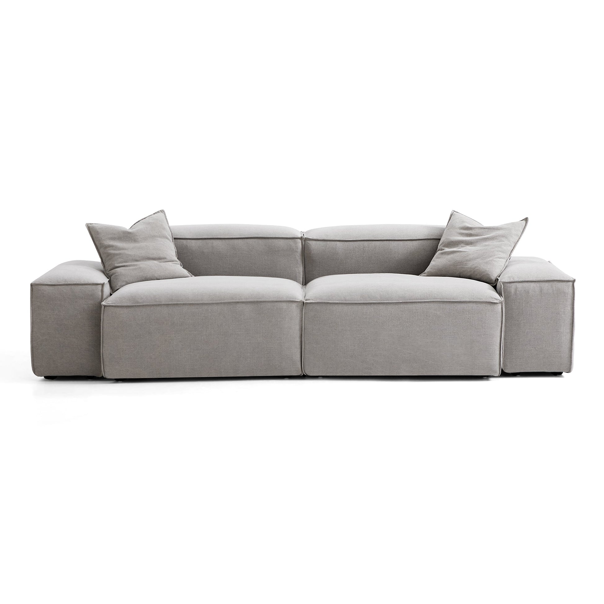 Freedom Modular Sectional Sofa-New Gray-106.3"-Low