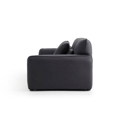Milano Moda Minimalist Black Sofa-Black