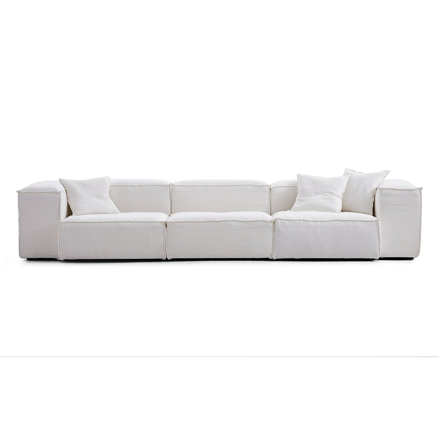 Freedom Modular White Sofa-White-143.7″-High