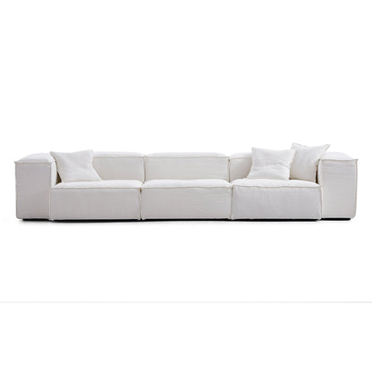 Freedom Modular White Sofa-White-143.7″-High