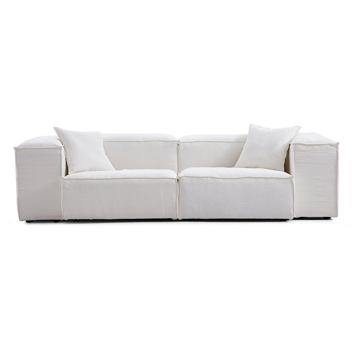 Freedom Modular White Sofa-White-106.3"-High