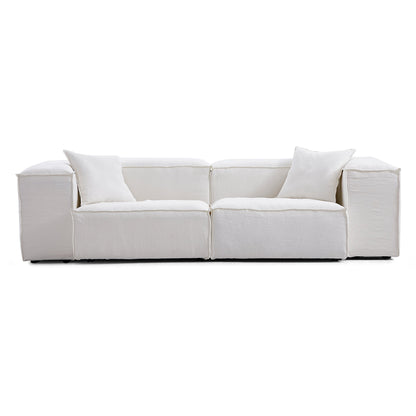 Freedom Modular White Sofa-White-106.3"-High