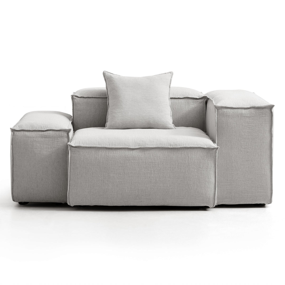 Freedom Modular Gray Accent Armchair-Gray-Low & High
