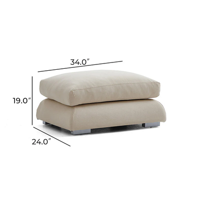 Aalto Boutique Beige Feathers Loveseat / Beige