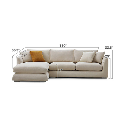 Aalto Boutique Beige Feathers Sectional