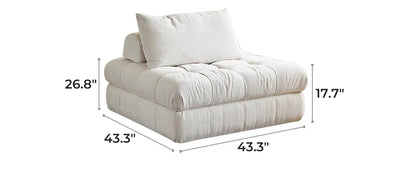 Block Modular White Sectional