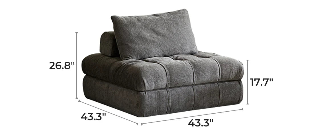 Block Modular Gray Sectional
