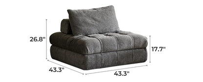 Block Modular Gray Sectional