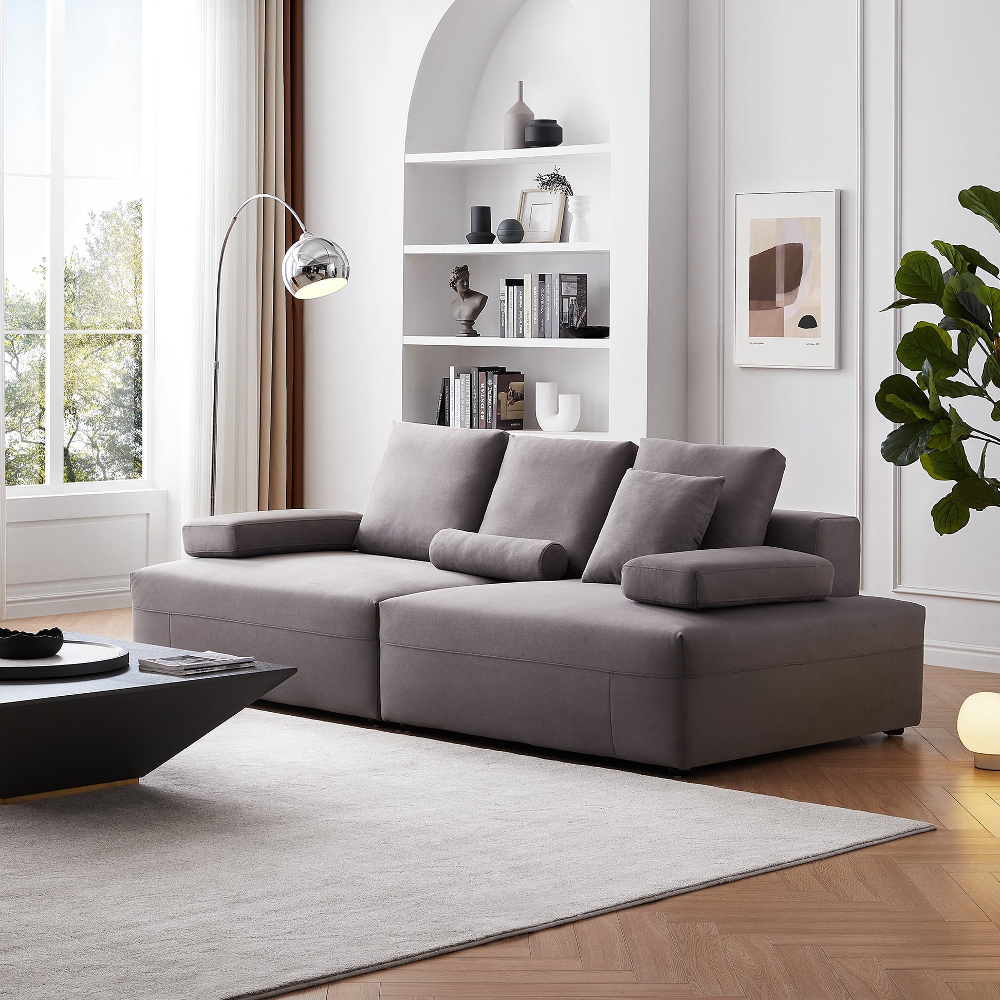 Composition Wabi Sabi Gray Sofa-Gray