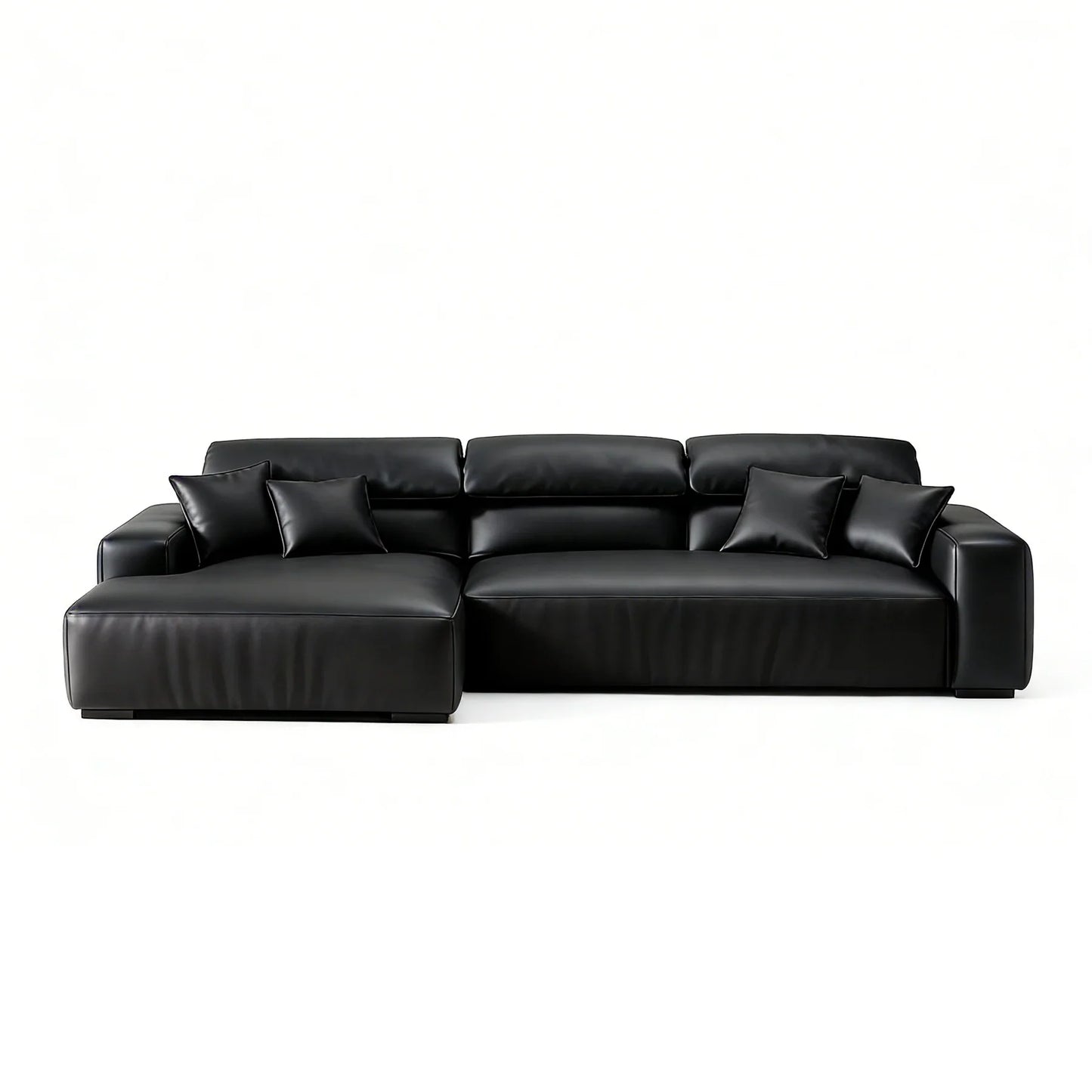 Chestnut Brown Leather Sectional