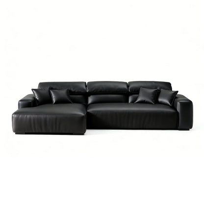 Chestnut Brown Leather Sectional