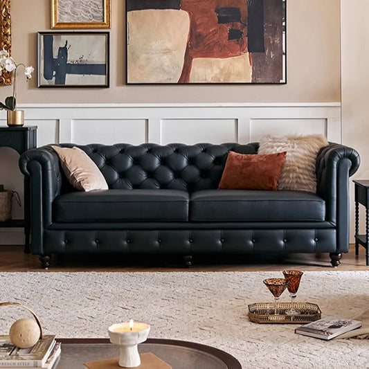 Durango Chesterfield Top Grain Leather Tufted Sofa