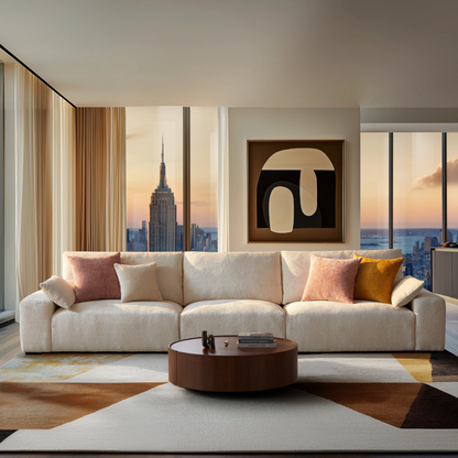 The Empress Gray Sofa-Beige